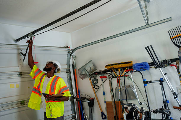 Professional Garage Door Panel Replacement technician working in Macon County County, IL
